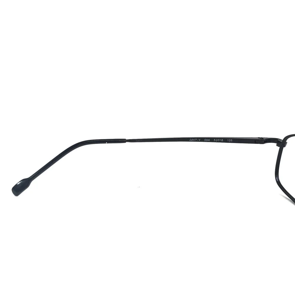 Persol Eyeglasses Frames 2247-V 594 Matte Black Rectangle Wire Rim 52-18-135